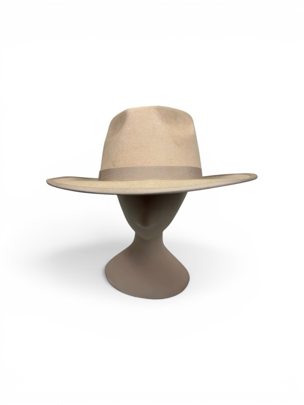 Olive & Pique wool Fedora Hat in Light Beige